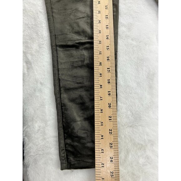 Paige Womens Verdugo Ankle Metallic Coated Skinny Jeans Size 26 Olive Green - Picture 4 of 12